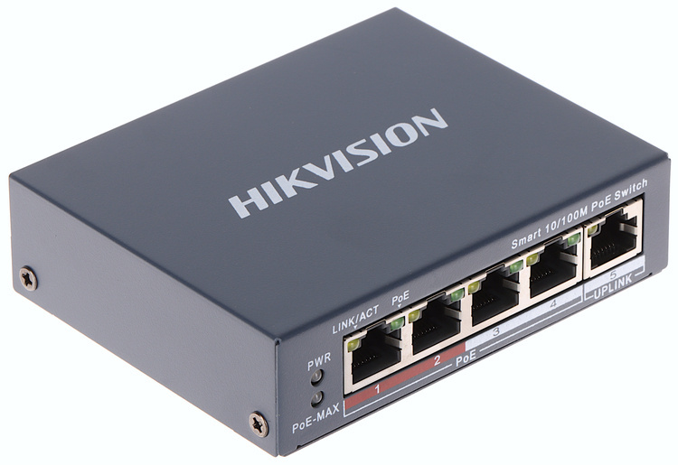 4-PORTOWY POE DS-3E1105P-EI Switch Hikvision