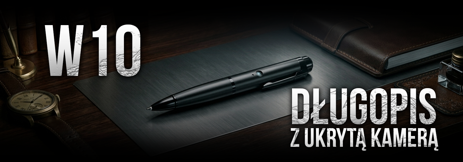 Banner produktowy - długopis z ukrytą kamerą