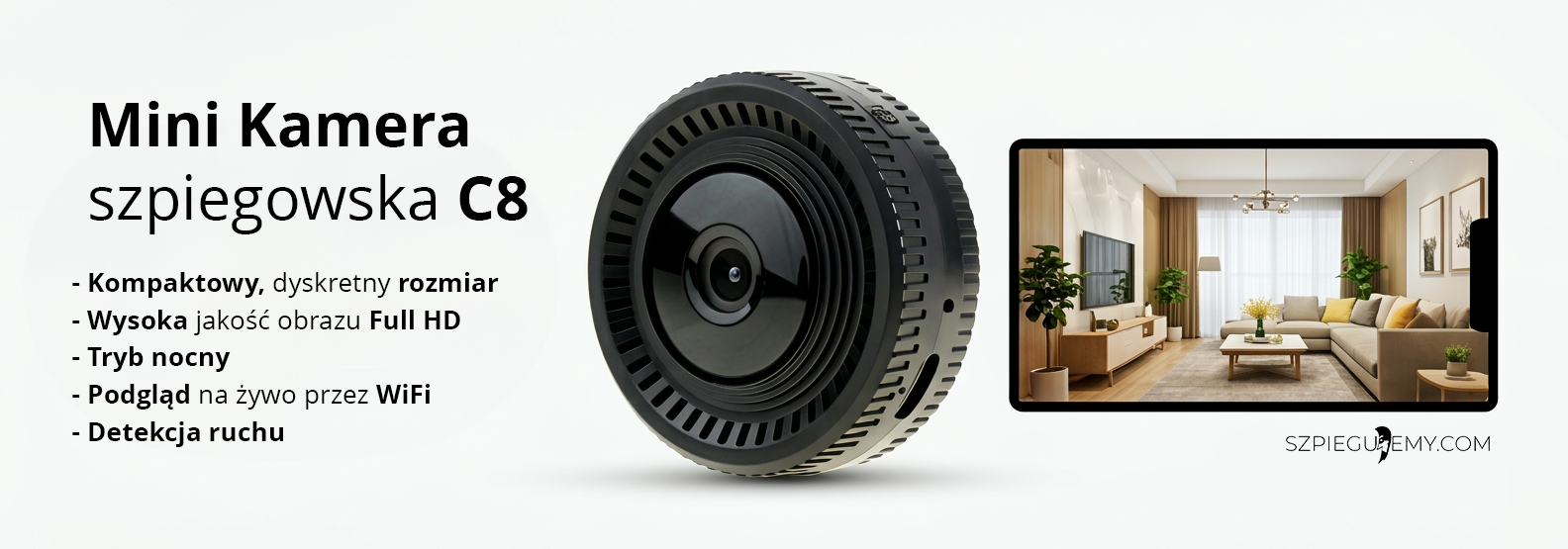 Banner produktu mini kamera C8