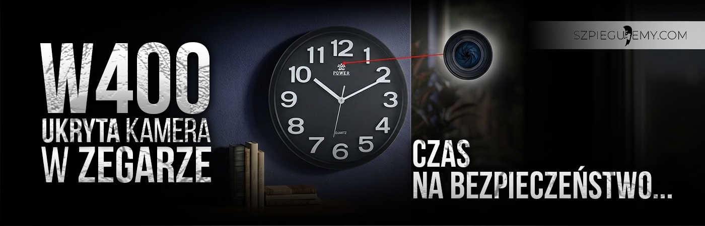 Banner produktowy W400 zegar z mini kamerą