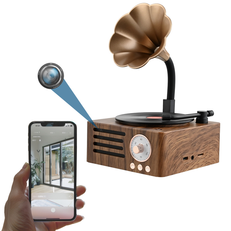 Zdjęcie kamera WiFi w gramofonie