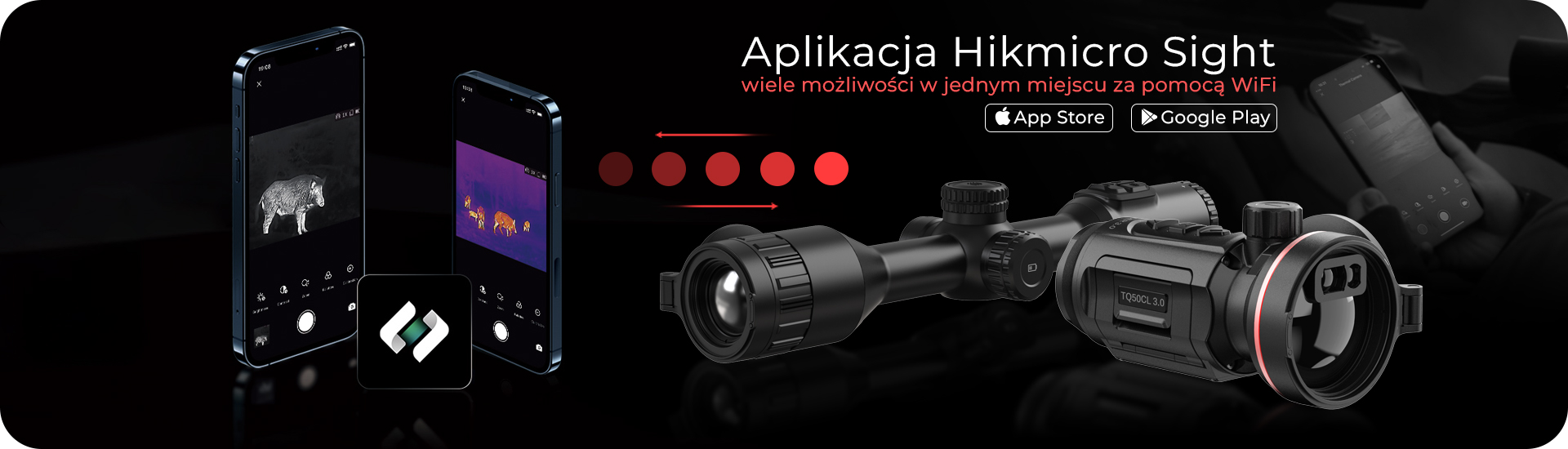śledzenia termowizyjna dalmierzem SH50L do 3.0 i Luneta zwierzyny z tropienia Hikmicro Stellar