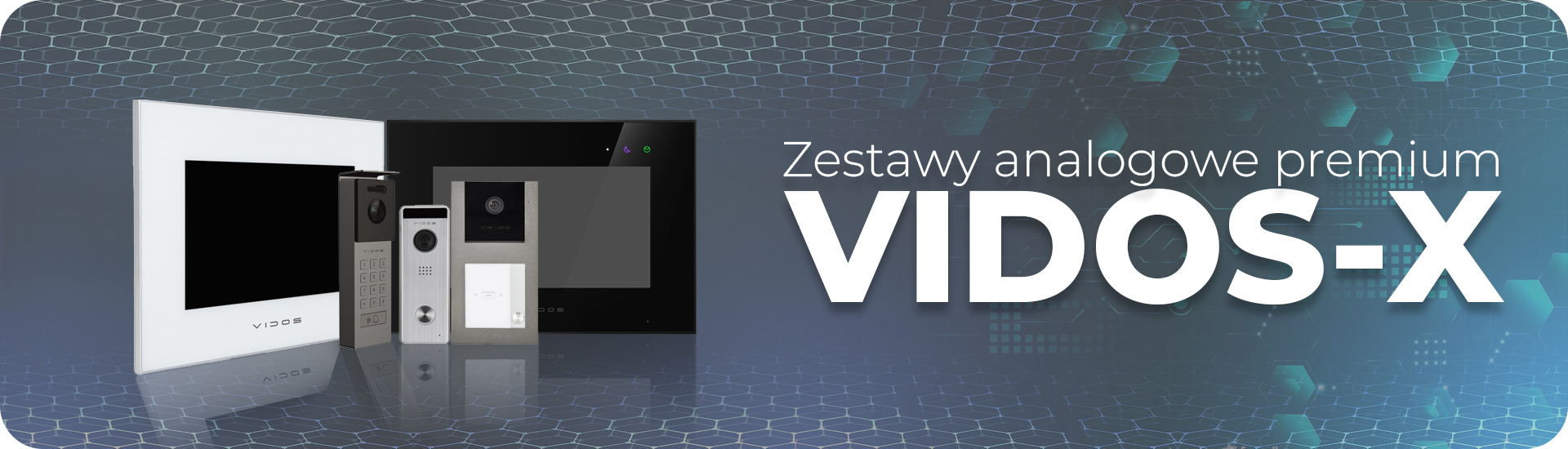 S11-1 Zestaw Stacja VIDOS + M11W Biały X analogowa bramowa Monitor