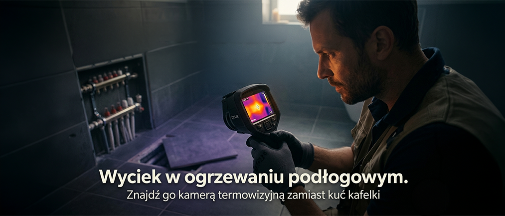 Wyciek w ogrzewaniu podłogowym. Znajdź go kamerą termowizyjną zamiast kuć kafelki