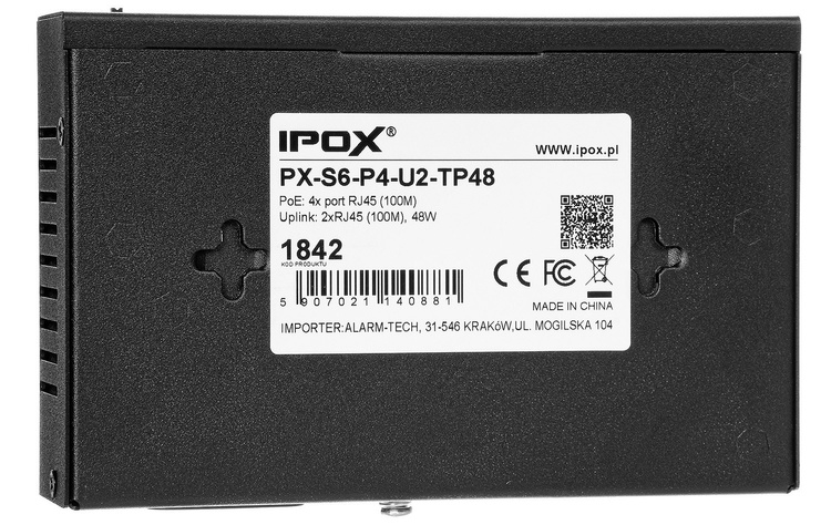 Switch PoE 4-port - IPOX PX-S6-P4-U2-TP48
