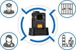 Kamera nasobna z mikrofonem stabilizacja obrazu DMT22 H265 LCD 2" 32GB