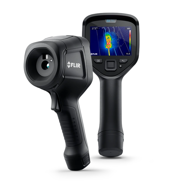 Obraz termowizyjny instalacji wykonany kamerą FLIR E8 Pro z technologią MSX
