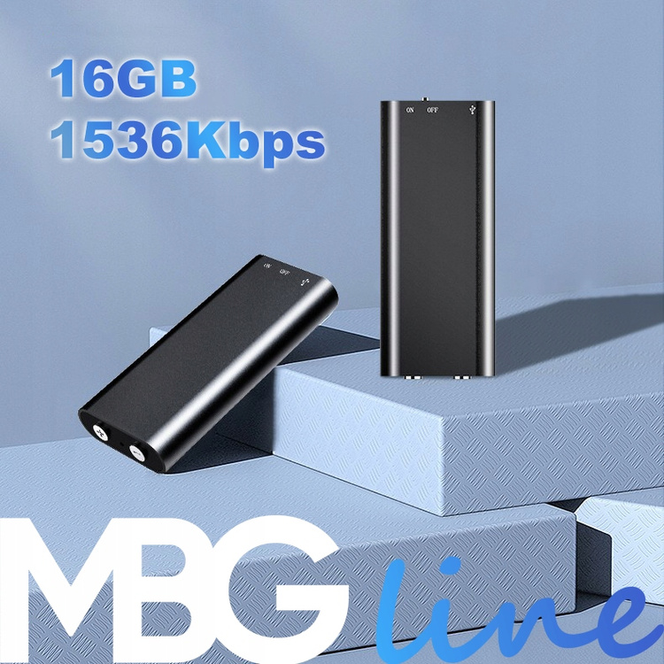 Miniaturowy Dyktafon Szpiegowski MBG Line X2 16GB