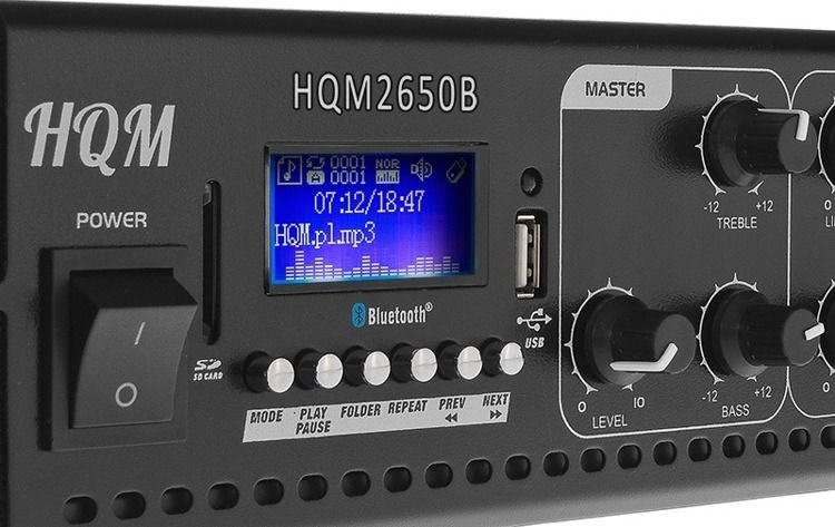 WZMACNIACZ do głośników PA HQM 2650B 650W + PILOT 