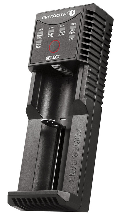 Ładowarka do akumulatorków cylindrycznych Li-ion oraz Ni-MH everActive UC-100C z funkcją Power Bank