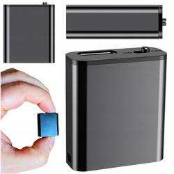 Mini Dyktafon Szpiegowski Mały 16GB Detekcja DSP Magnes Brelok Zawieszka Q8 (outlet)