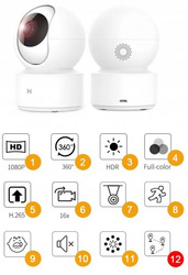 IMILAB Kamera IP 360° DETEKCJA RUCHU + KOCI WZROK 2k