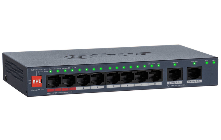 CS4010-8GT-110 - switch gigabitowy PoE 8-port + 2 RJ45