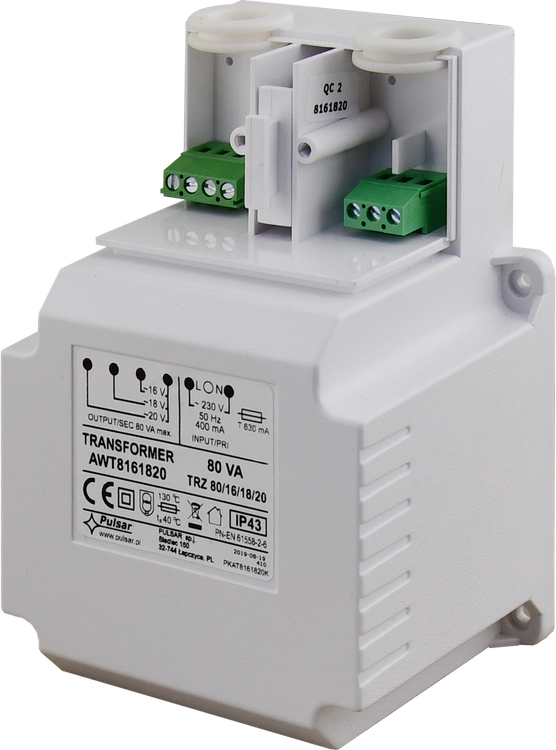 AWT8161820 - transformator TRZ 80VA/16V/18V/20V AC/AC