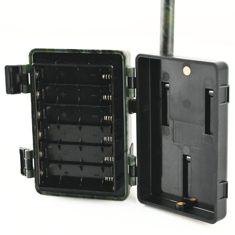Zestaw  gsm Kamera Dla pszczelarza TOPHUNT H6 Dark Green Panel Solarny 6xAkumulator 18650 Karta SD 32 GB Karta SIM Orange