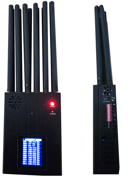 Profesjonalny zagłuszacz Jammer 2G 3G 4G 5G 5,8G 2.4G WIFI VHF UHF GSM LTE 12 anten 22W