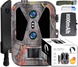 Kamera Leśna Fotopułapka 4K 4G LTE PODGLĄD na ŻYWO Aplikacja HC-950Pro AKU  + preparat do wabienia dzików