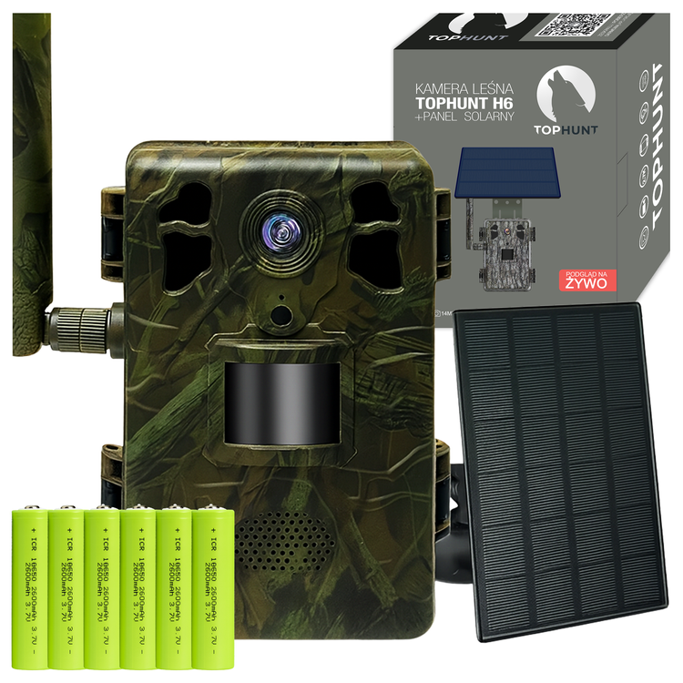 Zestaw fotopułapka z podglądem na żywo TopHunt 2.7K 4G LTE Dark Green