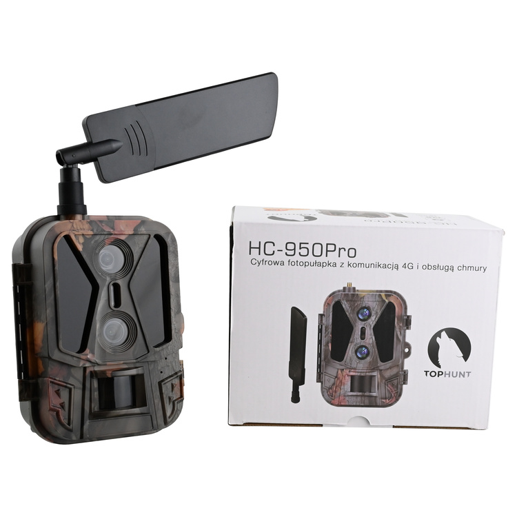 Fotopułapka z podglądem na żywo 4K 4G LTE Aplikacja HC-950Pro AKU 