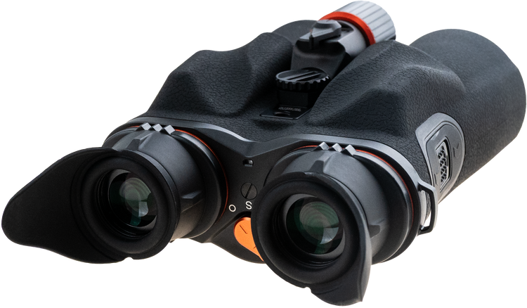 Lornetka multispektralna ThermTec Ventus 650L — korpus z pokrętłami ostrości na białym tle