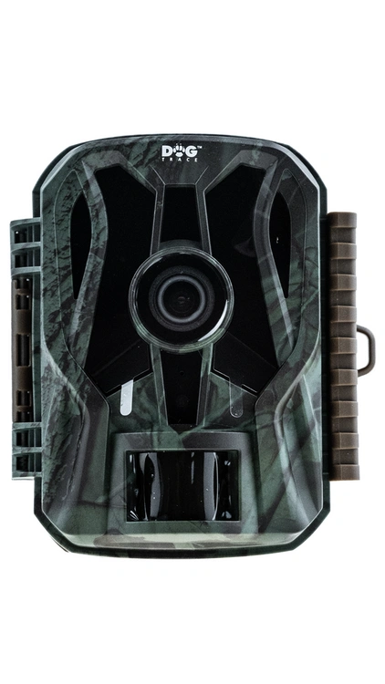 Fotopułapka DOGTRACE D-Guard Mini zamontowana na drzewie w lesie