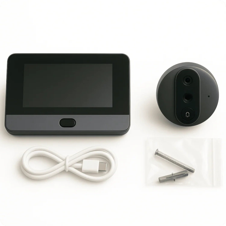 Wizjer elektroniczny judasz z czujnikiem ruchu JDS1 tryb nocny