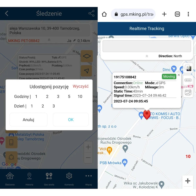 Lokalizator GPS 15 Dni Na Obrożę PSA KOTA Podsłuch ETUI MKX50