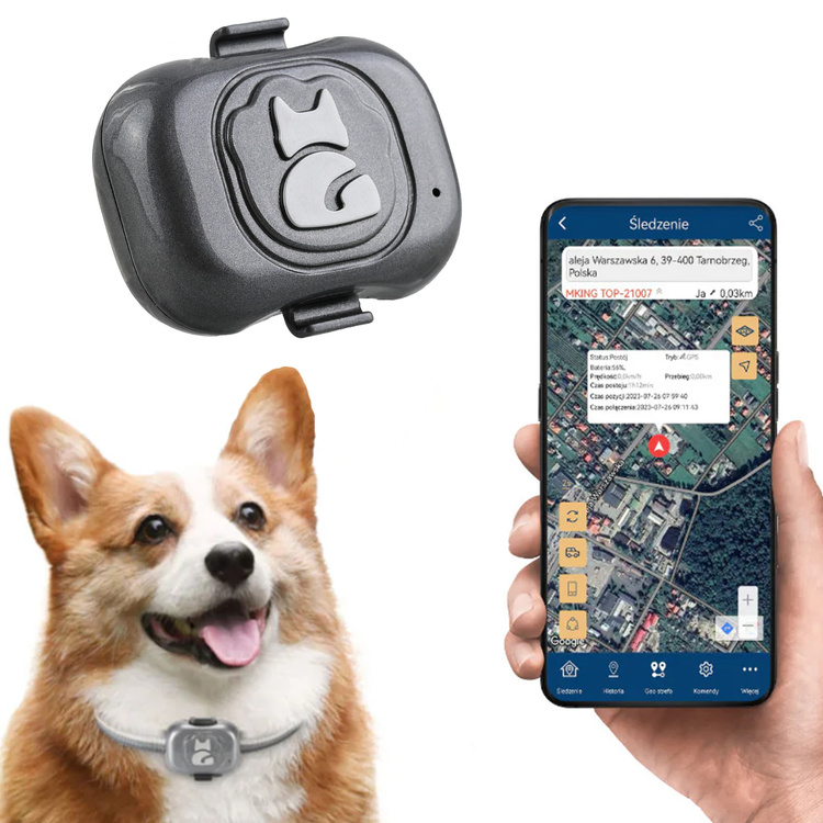 Lokalizator GPS dla Psa i Kota MK16P 27g Wodoodporny IP67 + Obroża