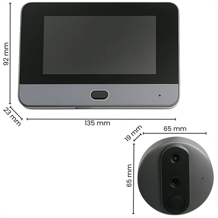 Wizjer elektroniczny judasz z czujnikiem ruchu JDS1 tryb nocny