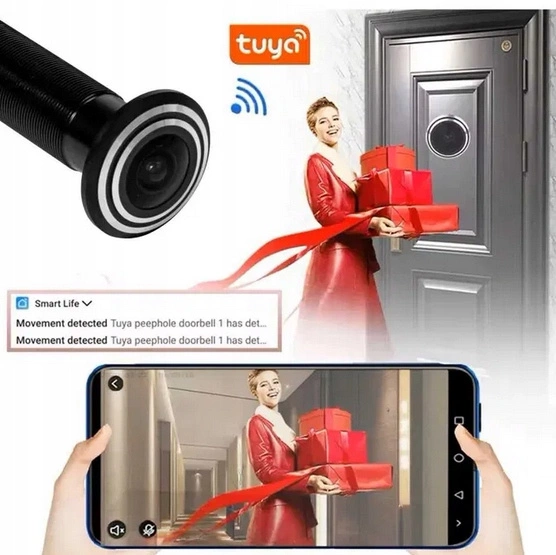 Wizjer kamera z aplikacją na telefon