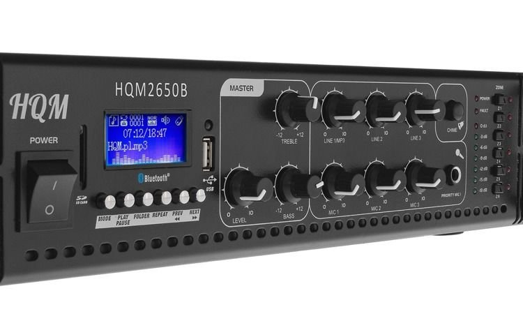 WZMACNIACZ do głośników PA HQM 2650B 650W + PILOT 