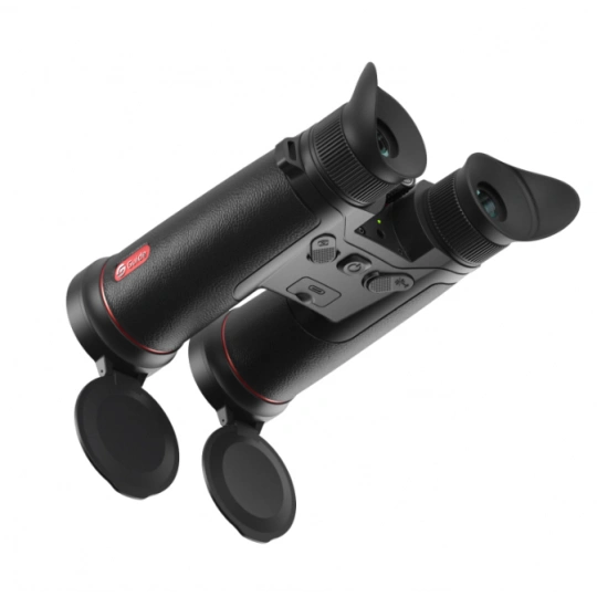 Guide TN650M 2.0 – widok boczny pokazujący przyciski sterowania, pokrętło ostrości i złącza USB-C oraz micro HDMI