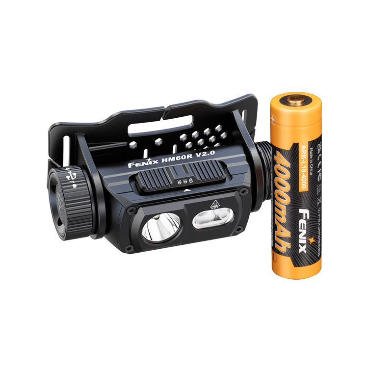 Latarka czołowa Fenix HM60R V2.0 czarna – czołówka 1600 lm, IP68, USB-C,