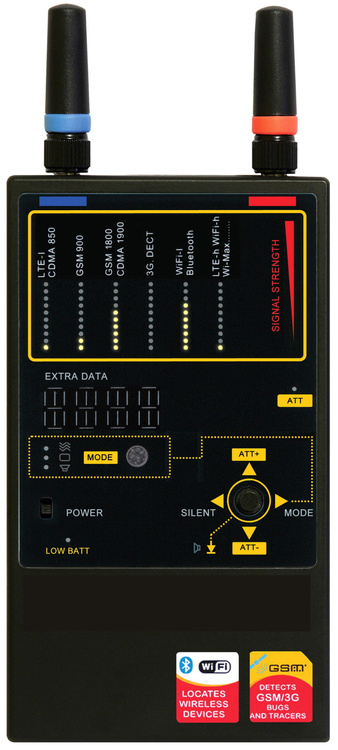 Profesjonalny Wykrywacz Protect 1207i – Multikanałowy Detektor GSM, WiFi, Bluetooth i LTE