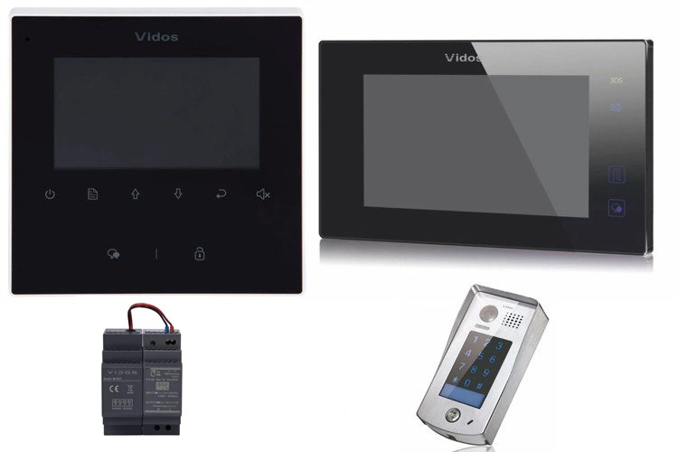 Zestaw wideodomofonowy VIDOS - Stacja bramowa S1301D + Monitor M1022B + Monitor M1021B + Zasilacz 