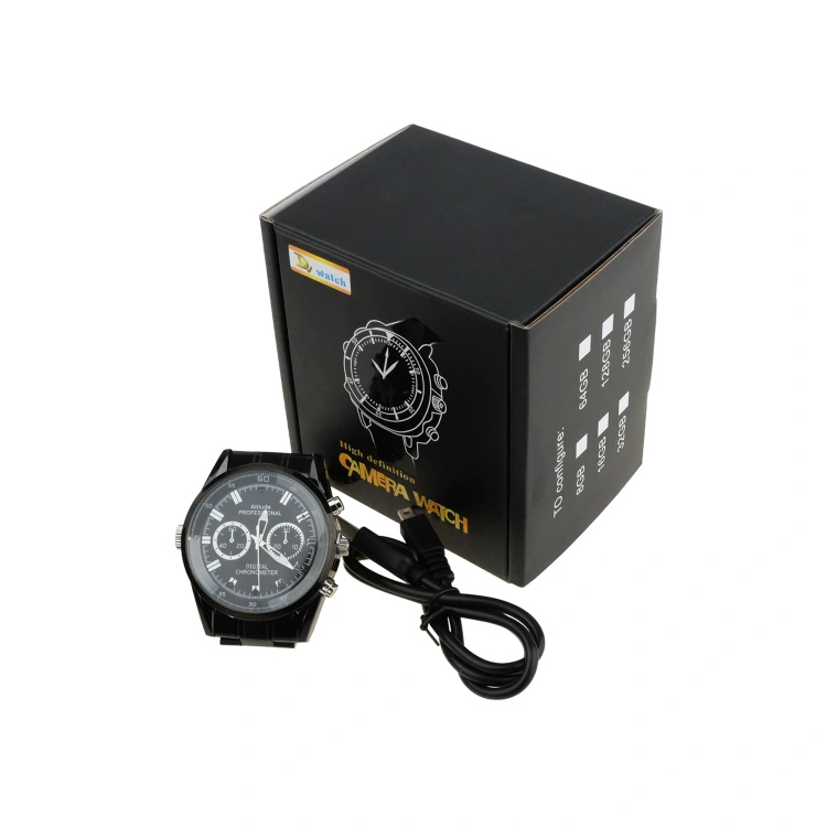 Mini kamera w zegarku dyktafon szpiegowski 32GB na rękę tryb nocny