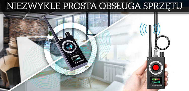 Uniwersalny Wykrywacz Podsłuchów i GPS DM-K18 – Skuteczny Detektor Pluskiew i Kamer WiFi