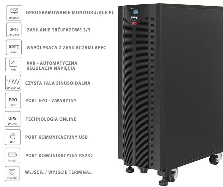Zasilacz awaryjny UPS10KV-ON/3F (20x9Ah) East