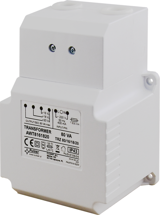 AWT8161820 - transformator TRZ 80VA/16V/18V/20V AC/AC
