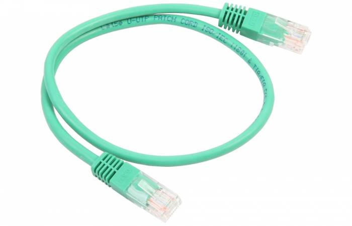 Patchcord UTP kat.5E - 0.5m zielony