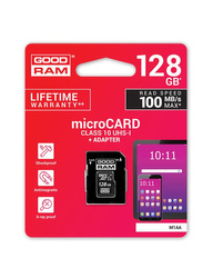 Karta pamięci SD GoodRam UHS1 CL10 128GB + adapter
