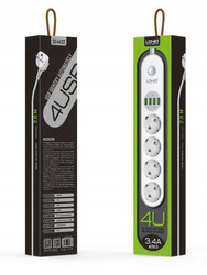 Listwa zasilająca LDNIO SE4432 4 gniazda 4xUSB