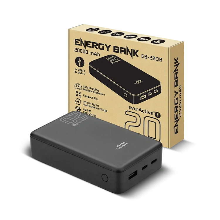 PowerBank everactive energy bank EB-22QB 20000mah