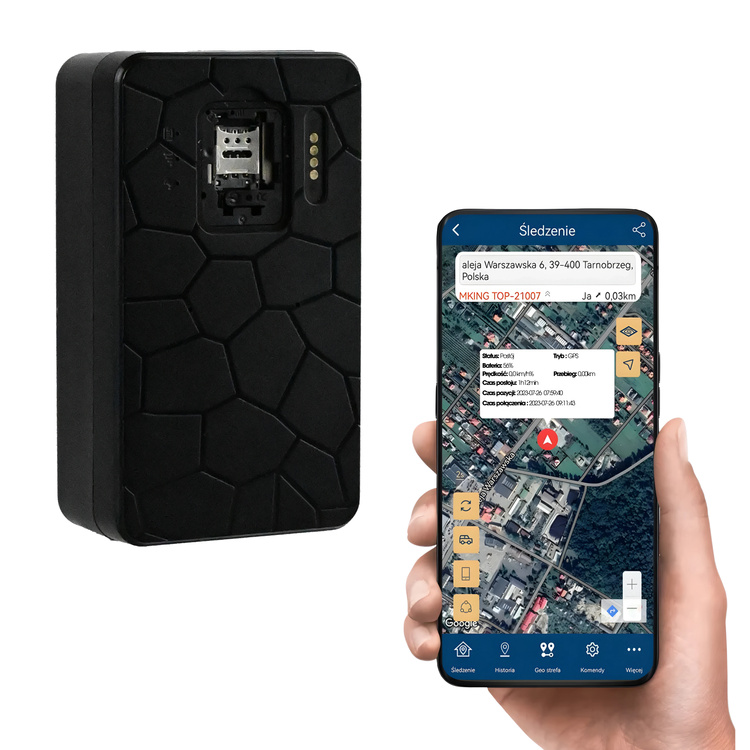 Lokalizator GPS MK50M 4G LTE do Pojazdu 80 Dni Pracy Bateria 6000mAh + Magnes