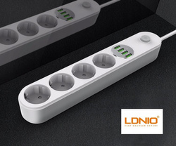 Listwa zasilająca LDNIO SE4432 4 gniazda 4xUSB