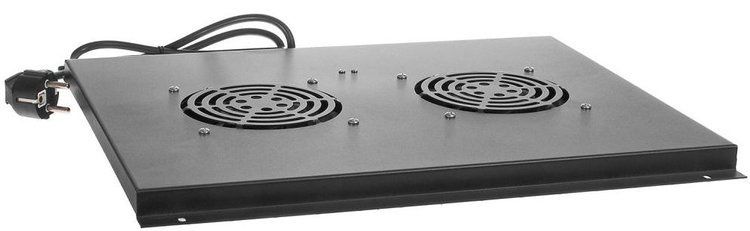 Panel 2 wentylatorów FANR600 do szafy Rack 19''