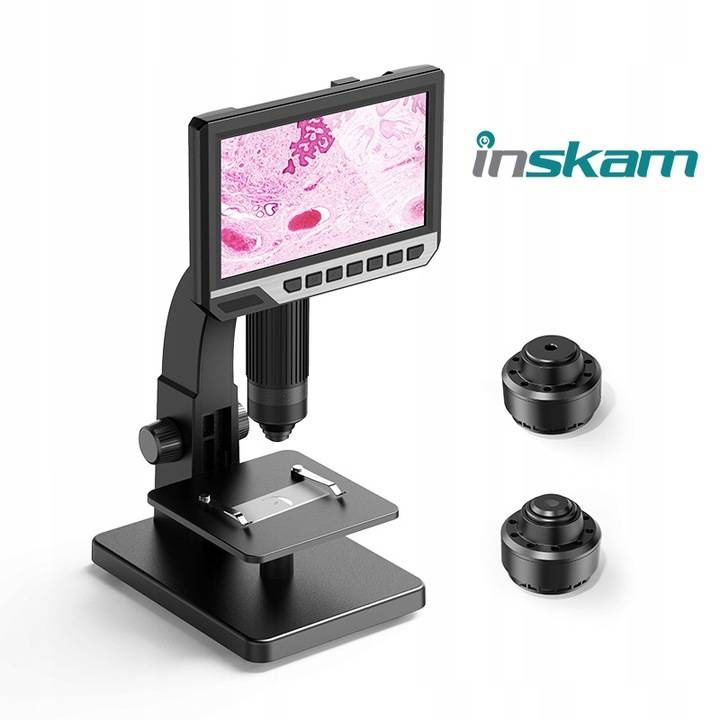 Mikroskop cyfrowy LCD 12Mpix 2000x 7" Inskam 315