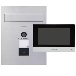 ZESTAW SKRZYNKA NA LISTY Z WIDEOFONEM S2401-SKP + MONITOR WIDEOFONU IP M2010 VIDOS ONE + Switch POE 42/60