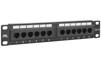 Patch panel 12-portów UTP5e 10" PP12