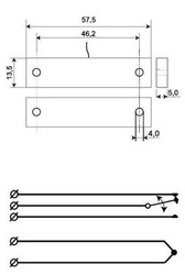 Czujnik magnetyczny (kontaktron) MC 746 NO/NC